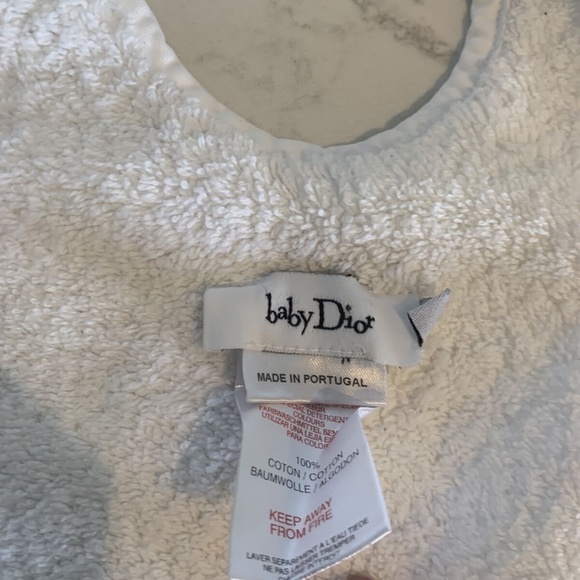 Dior Baby bib blue stars with Terry cloth back - Picture 5 of 10